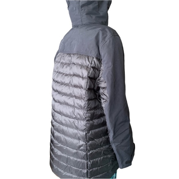 LANDSEND Women Petite Squall Down Insulated Warm Winter Coat Attached Hood Black - Picture 3 of 7
